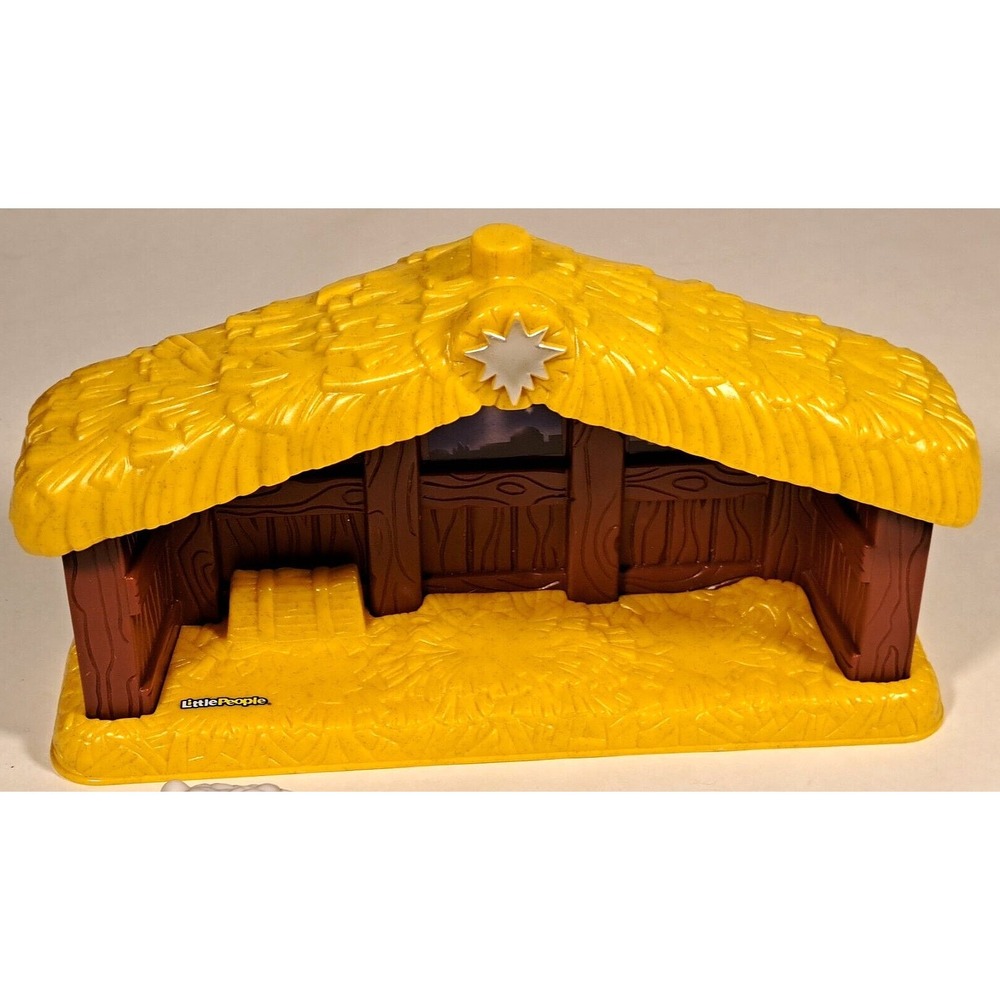 Fisher-Price Little People Nativity Manger Stable Replacement Piece Brown Yellow